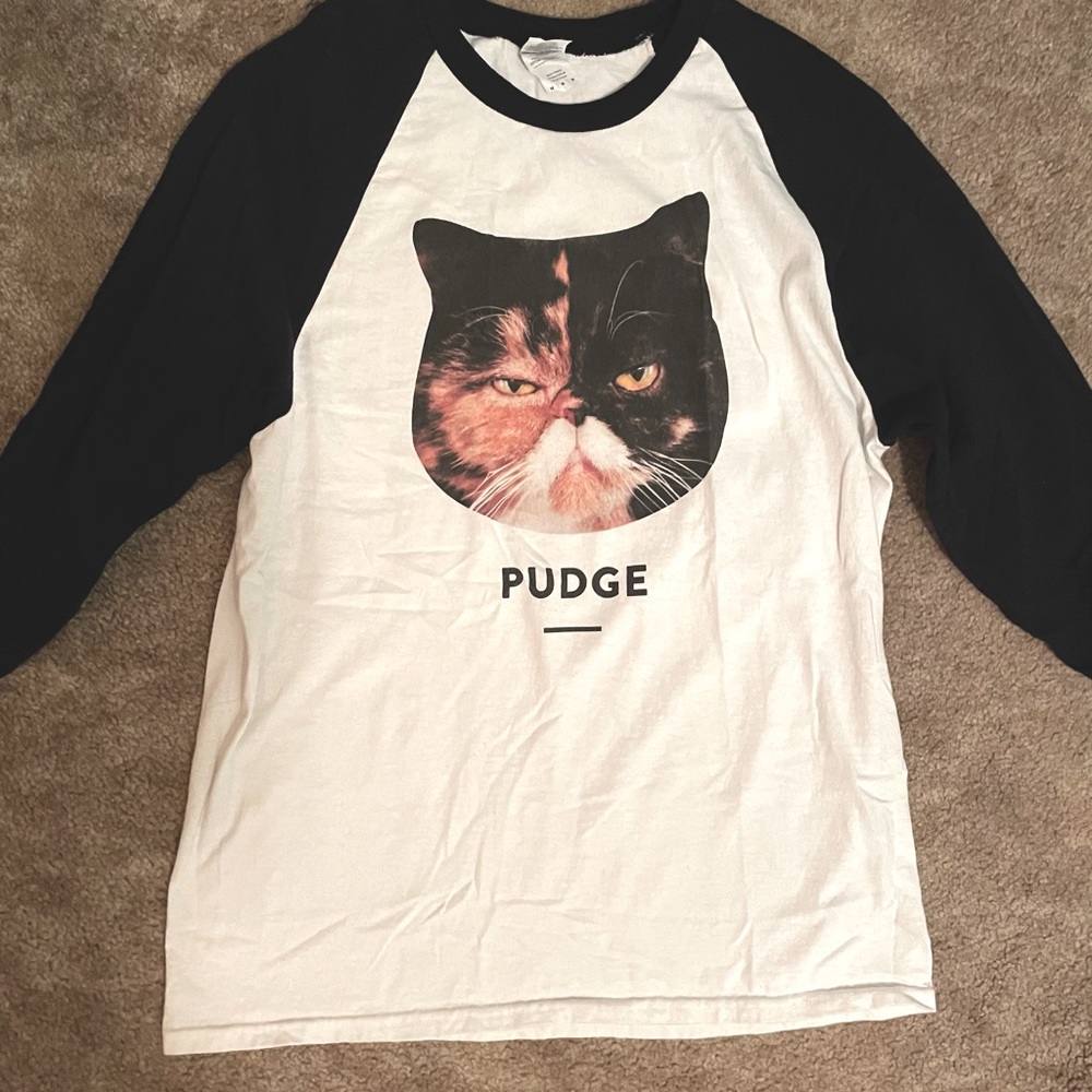 Pudge the Cat baseball t-shirt unisex size M